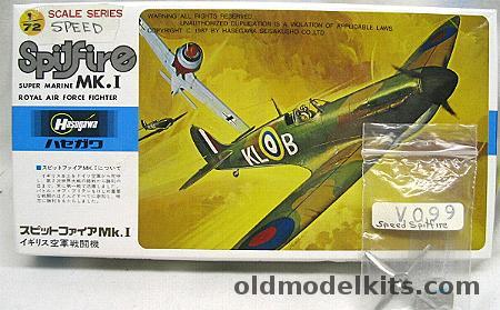 Hasegawa 1/72 Speed Spitfire Mk. I Fighter (type 323) plastic model kit